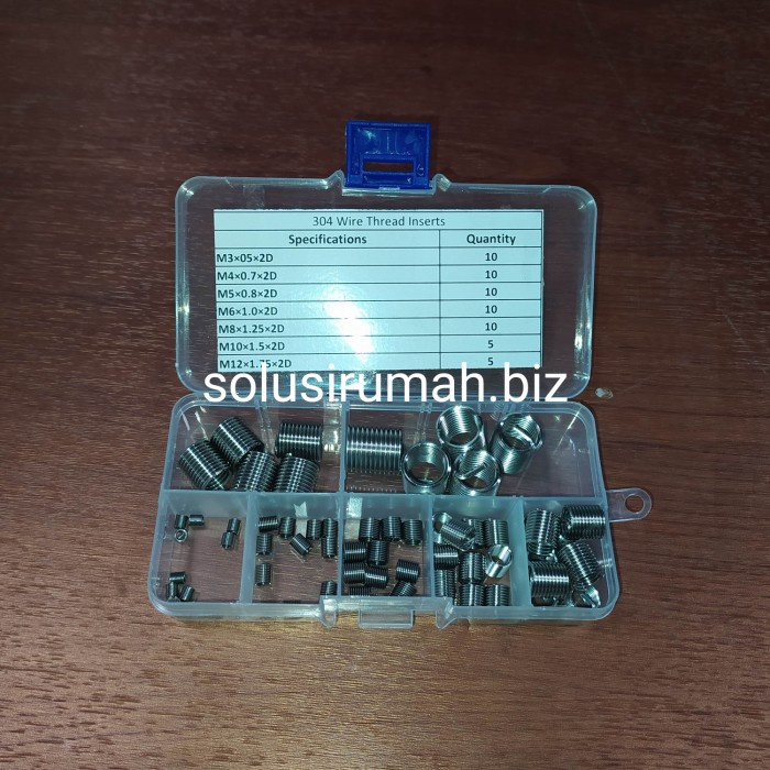 REFILL ALAT PERBAIKAN DRAT RUSAK SET 60PCS COIL ULIR KAWAT DALAM