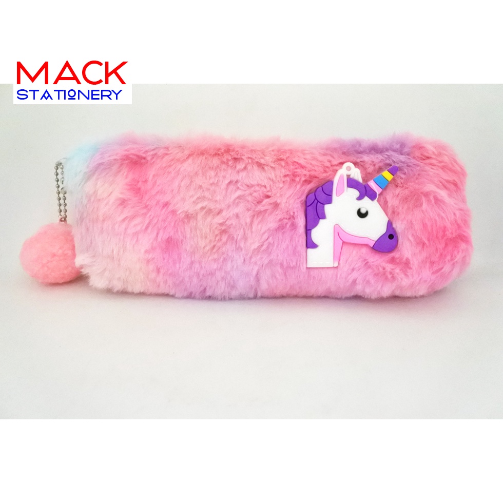 Pencil Case Bulu Seleting / Tempat Pensil Seleting Bulu Unicorn-2
