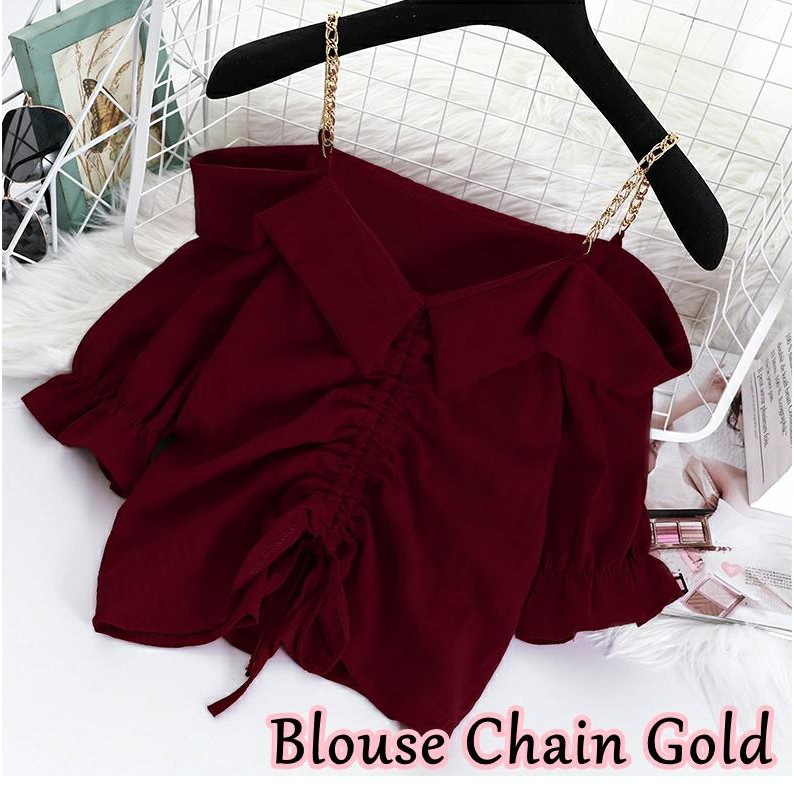 NunuLisaTan- baju wanita model korea atasan blouse model korea