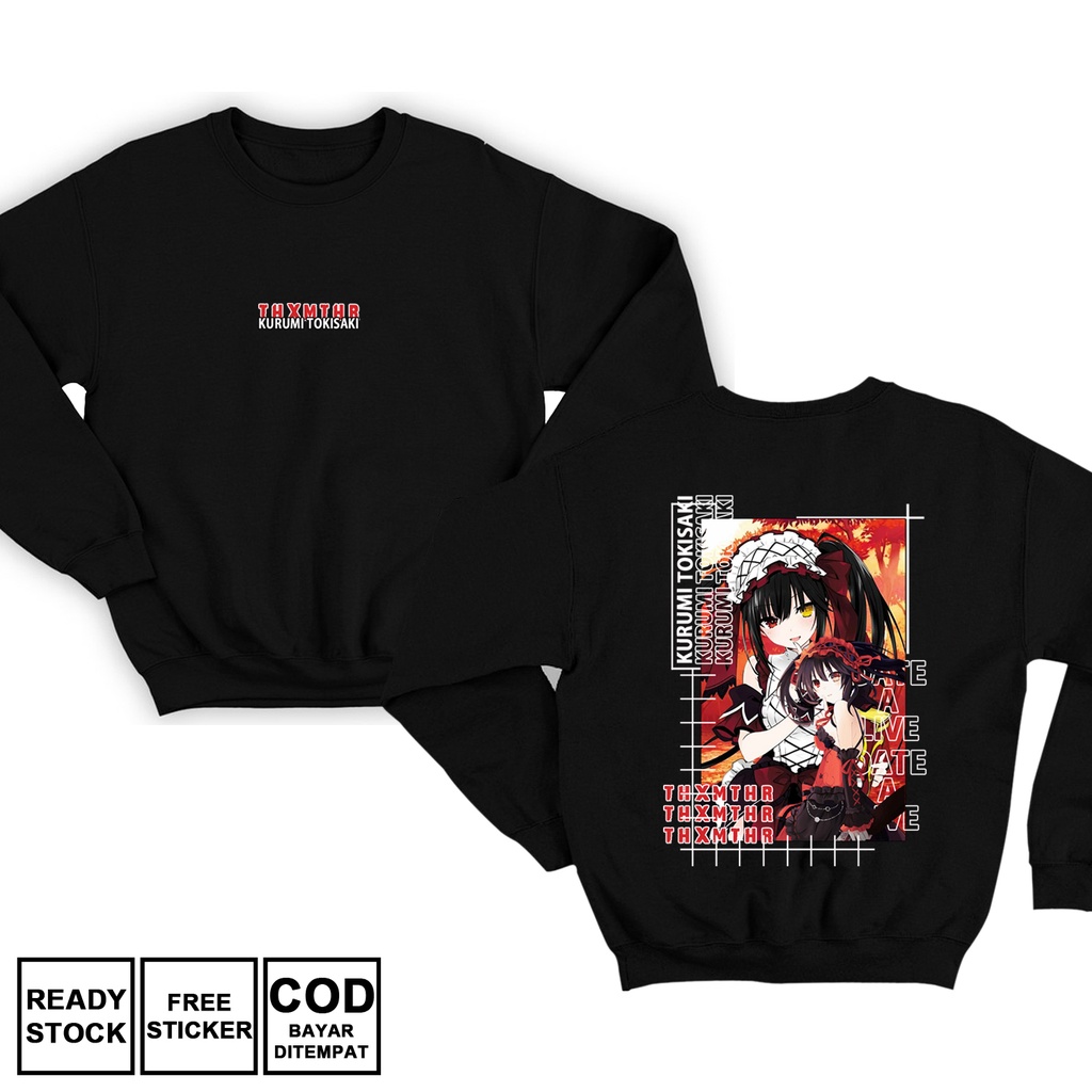 SWEATER KURUMI TOKISAKI DATE A LIVE WAIFU ANIME MANGA SHIDO ITSUKA MIO TAKAMIYA TOHKA YATOGAMI SPIRI