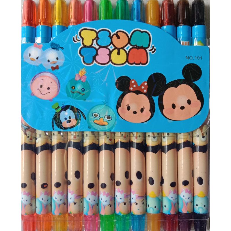 krayon Putar 12Warna Anak,Pensil 12Warna Crayon Putar Panjang-Krayon 3
