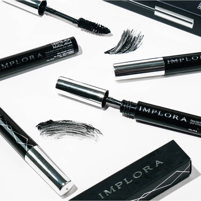 ✿ELYSABETHME✿  Implora deep black mascara maskara waterproof hitam fiber super hitam waterproof transferproof