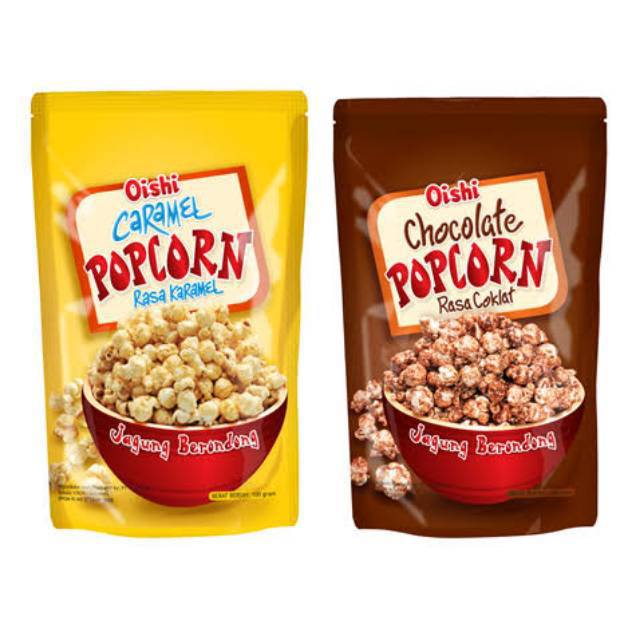 oishi POPCORN caramel dan coklat 100 gram