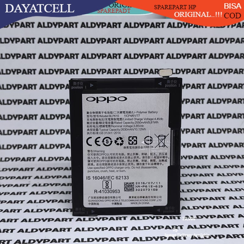 Baterai Battery Batre Oppo Neo 9 / A37 / A37f Blp615 Original