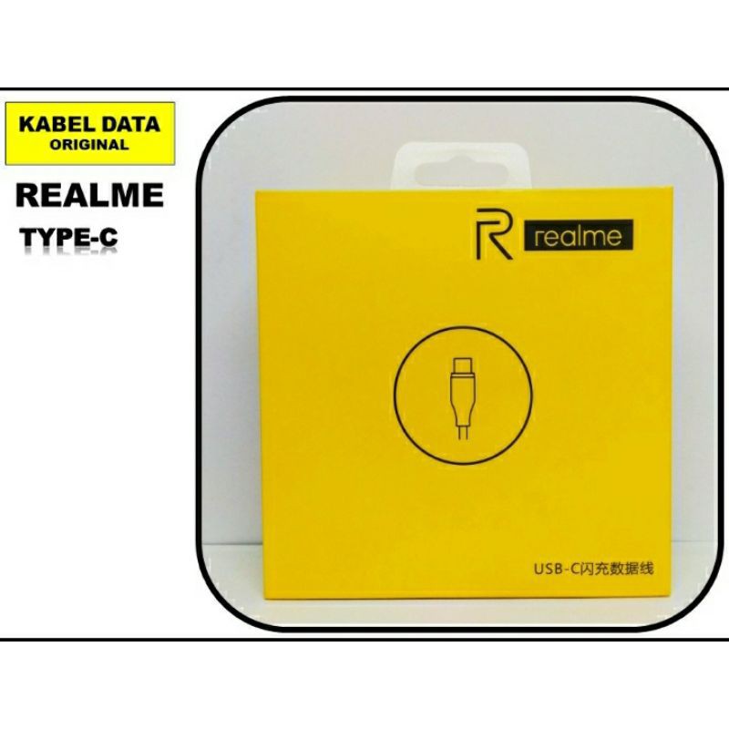 KABEL DATA REALME TYPE C VOOC FAST CHARGING ORIGINAL GARANSI 1 TAHUN