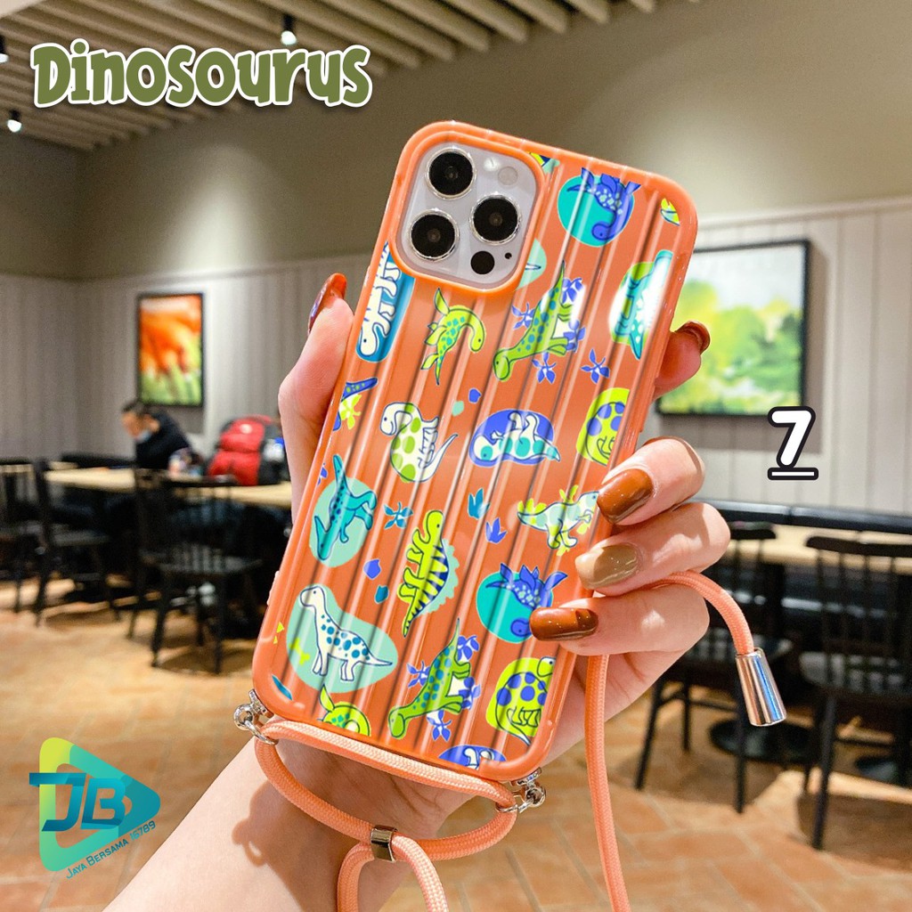 SOFTCASE KOPER SLINGCASE LANYARD DINOSAURUS OPPO A15 A59 F1S A71 A83 F5 F7 YOUTH JB3769