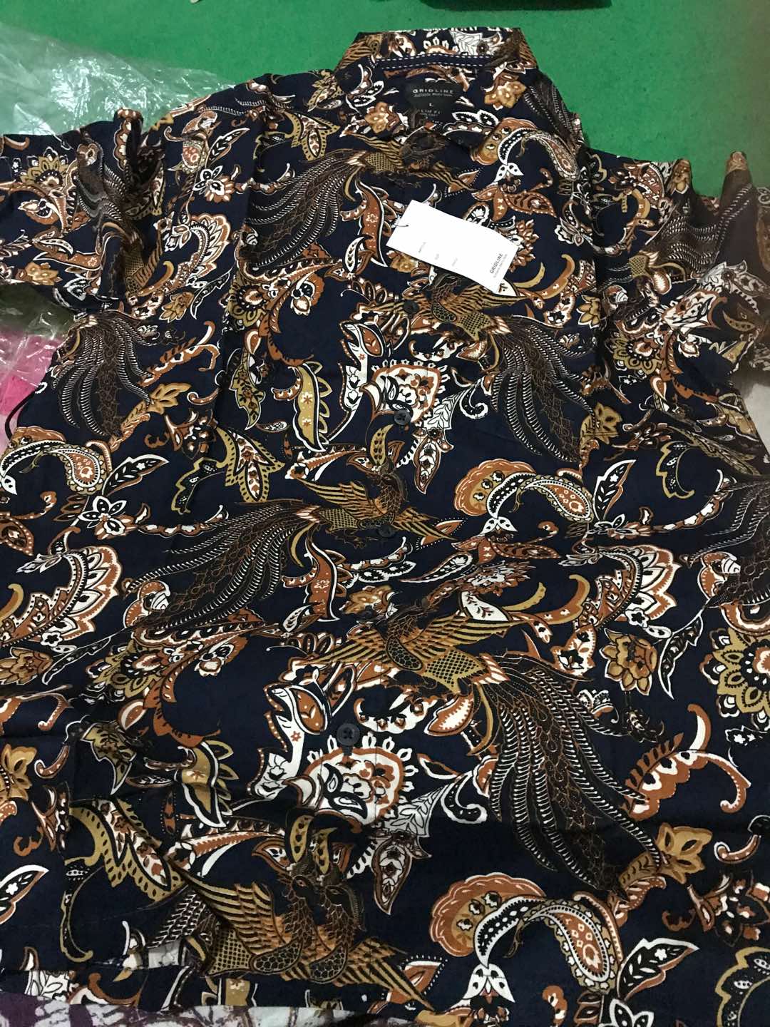 [gridline - Ls044 & Ls023] Kemeja Batik Slimfit Pria Katun Lengan Panjang Modern Match Keren Best