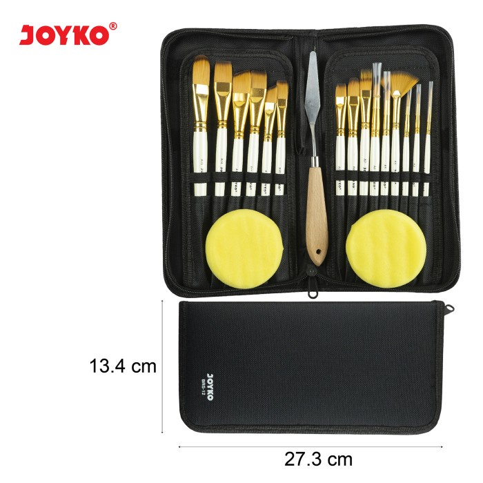 

(TERLARIS) Art Brush Set Alat Lukis Kuas Cat Air Minyak Acrylic Joyko BRS-12
