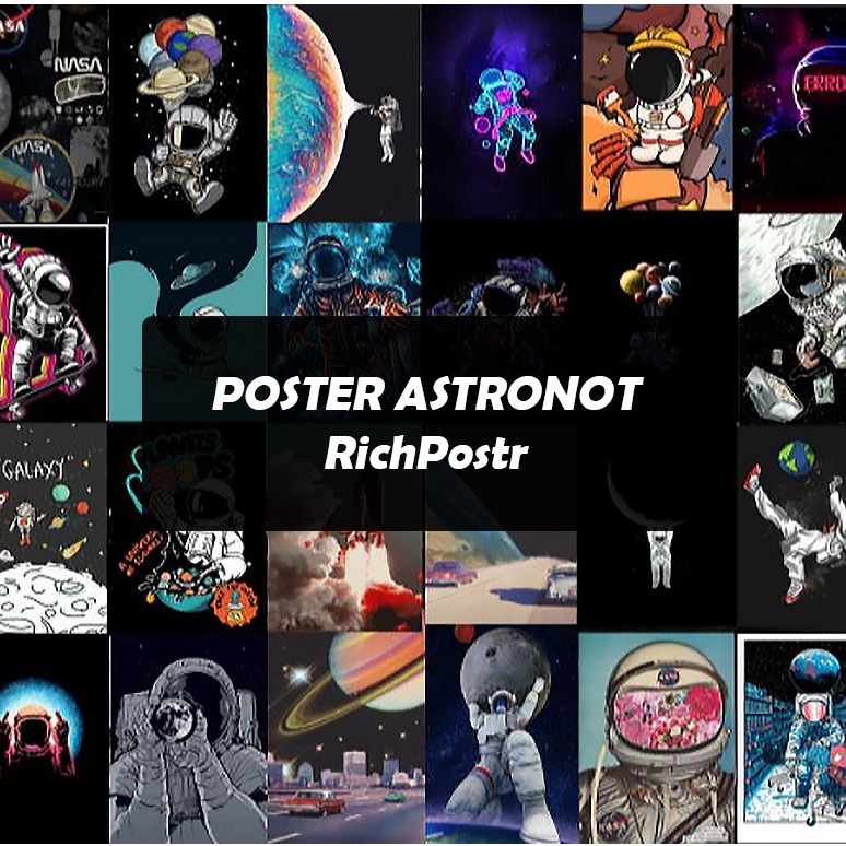 POSTER Aesthetic  POSTER Astronout Nasa Angkasa Dekorasi Hiasan dinding kamar wall decor  aesthetic 