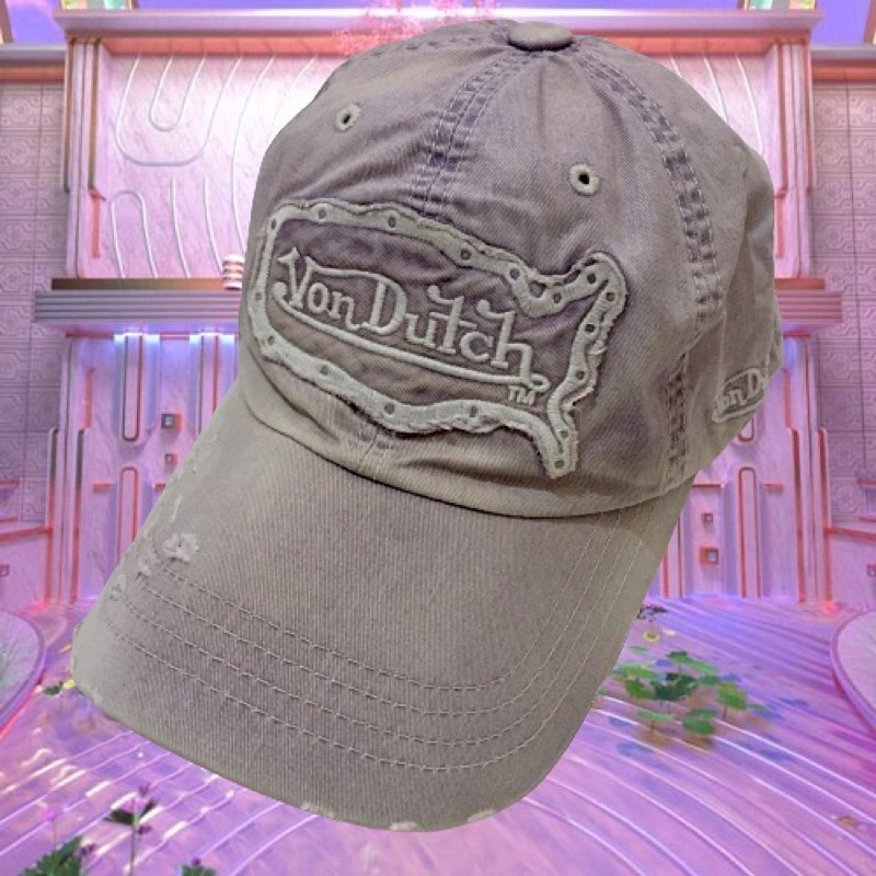 topi y2k purple von dutch