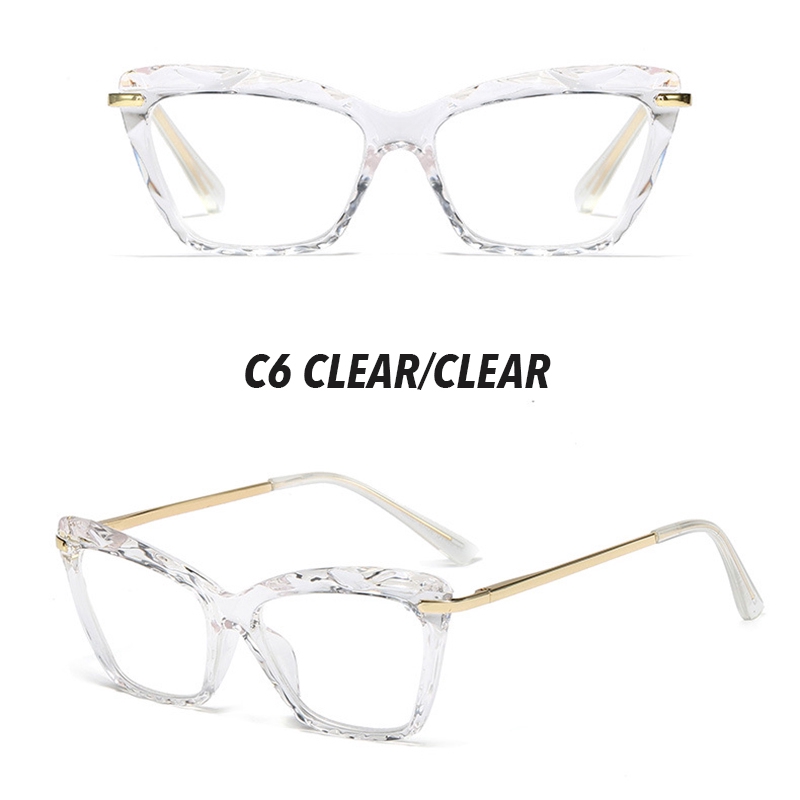 （YUZHU）COD Minus Kacamata Minus 0°~-400° Retro Mata Kucing Kacamataminus Wanita Eyeglasses