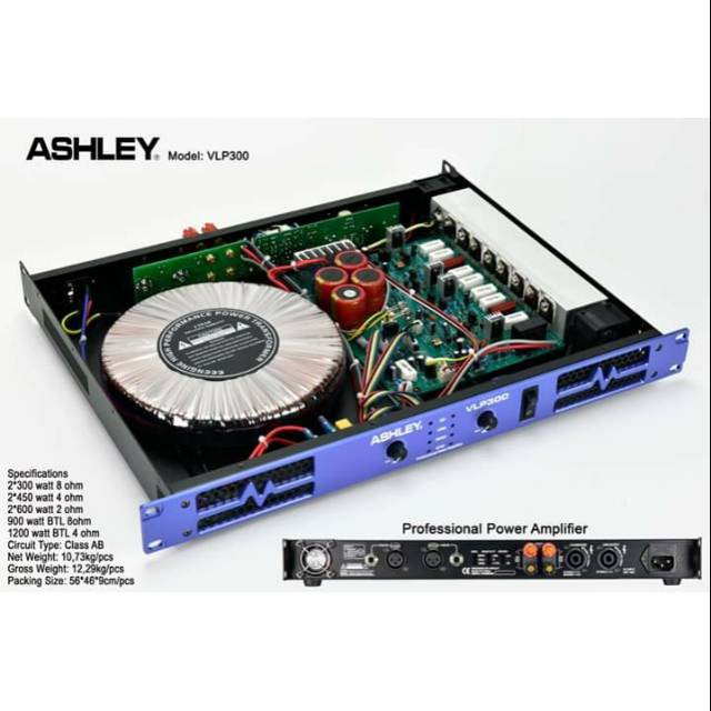 POWER AMPLIFIER ASHLEY VLP300/VLP 300 ( ORIGINAL )
