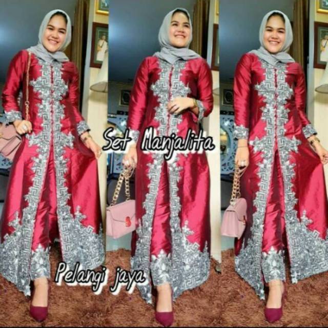 Kebaya gamis set manjalita pelangi jaya 9 / / kebaya wisuda / kebaya pesta / kebaya terlaris / gamis