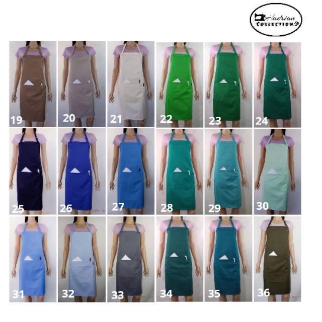 Celemek Apron Best Quality Premium Celemek masak  Celemek dapur Celemek pria wanita Celemek waitres Celemek 42 Varian Warna