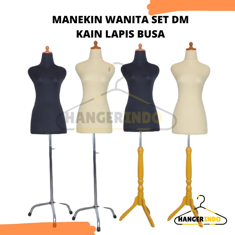 Manekin Lapis Busa Body Cewek Set Tiang | DM Lapis Kain