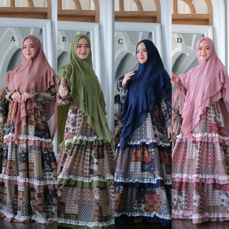 SALAMAH SYARI BY ALZEERA GAMIS SYARI PREMIUM SET SYAR'I TERBARU