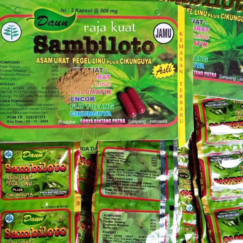 

Jamu Herbal kapsul Daun sambiloto