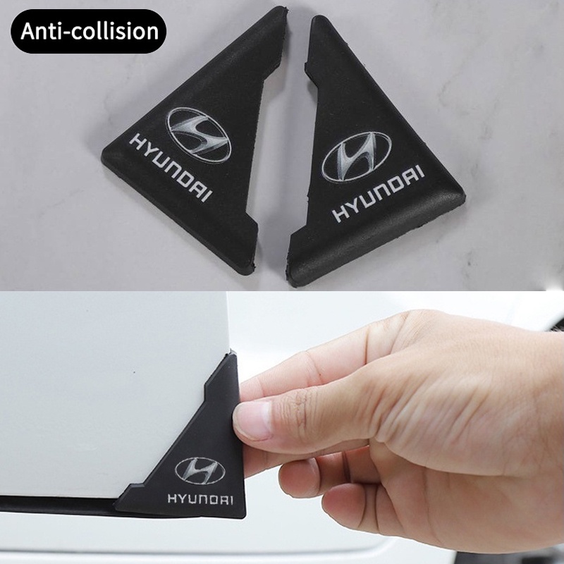 HYUNDAI 2 / 4Pcs Stiker Pelindung Sudut Pintu Mobil Bahan PVC Untuk Accent Getz Atoz Trajet H1 Kona Santa Fe i20 i10