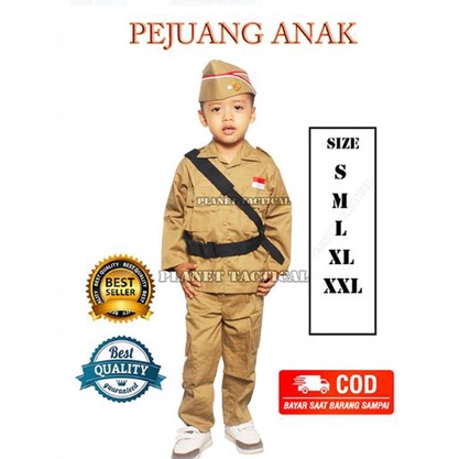 Baju Pejuang Anak kostum karnaval pejuang Grosir