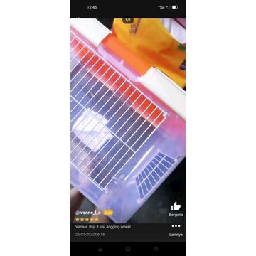 Kandang Box Hamster Container 15L Modif Lengkap-Ruji 3 sisi