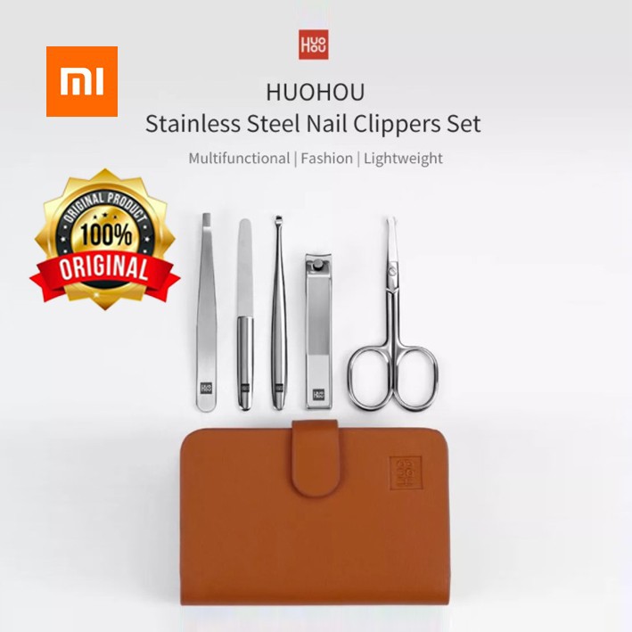 HUOHUO NAIL CLIPPERS 5 SET / GUNTING KUKU SET ALAT PEMOTONG KUKU