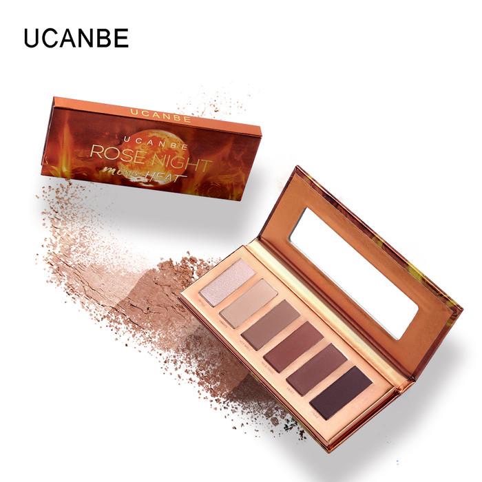 Ucanbe Rose Night Mini Heat 6 Color Matte Warm Eyeshadow Palette