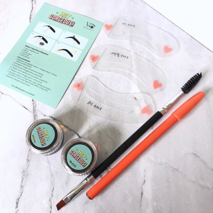 Set Brow henna Hey Gorgeous- halal, tahan 3-5 hari FREE PENSIL ALIS