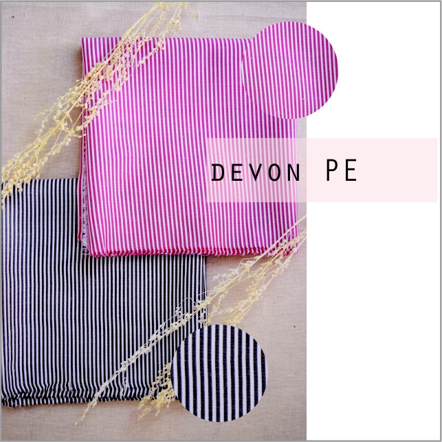 Kain KATUN PE GARIS motif DEVON 0.5 meter