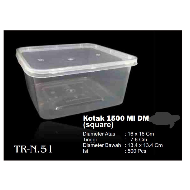 Thinwall 1500 ml Tebal / Container Microwave / Kotak Makan / wadah plastik 1500ml