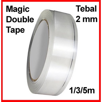 Double Tape Tebal 2mm Panjang 1m, 2m, 3m dan 5m