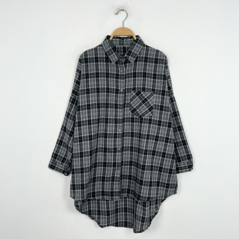 KIMBERLY FLANEL SHIRT / kemeja wanita-Foto 2