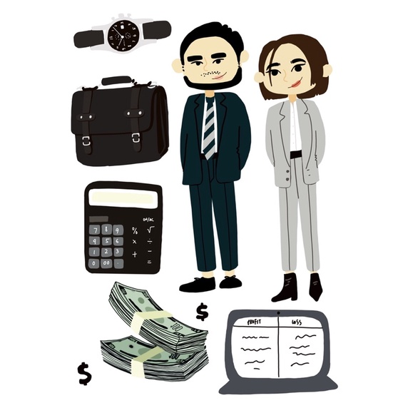 

sticker sheet economic business ekonomi bisnis uang