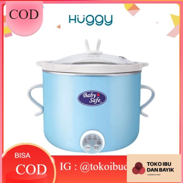 Free Bubble Wrap Baby Safe Digital Slow Cooker LB007 Alat Masak Makanan Bayi - Biru