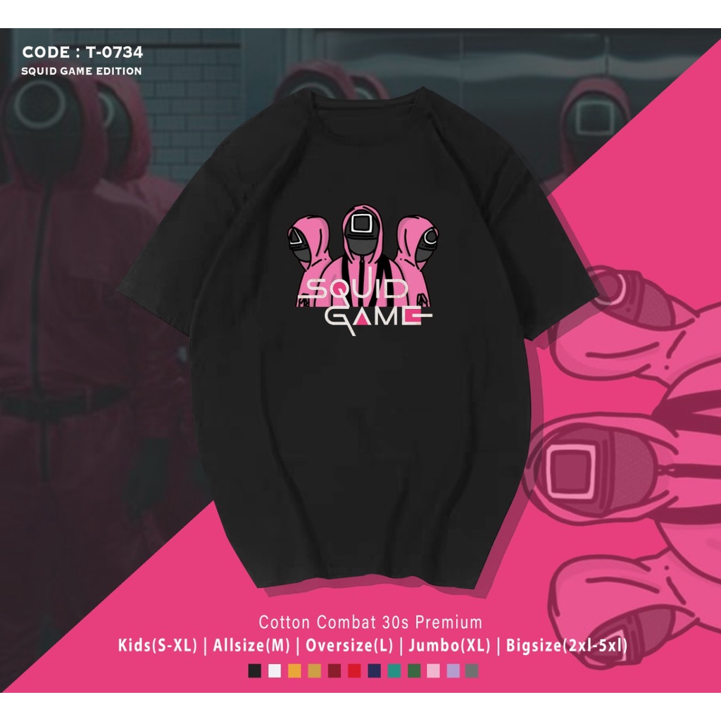 KAOS K-DRAMA KOREA SQUIT GAME 03 / ATASAN UNISEX / KAOS SANTAI PRIA &amp; WANITA / BAHAN KATUN PREMIUM