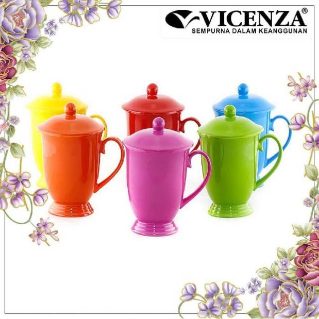 Mug Keramik + Tutup Vicenza M30