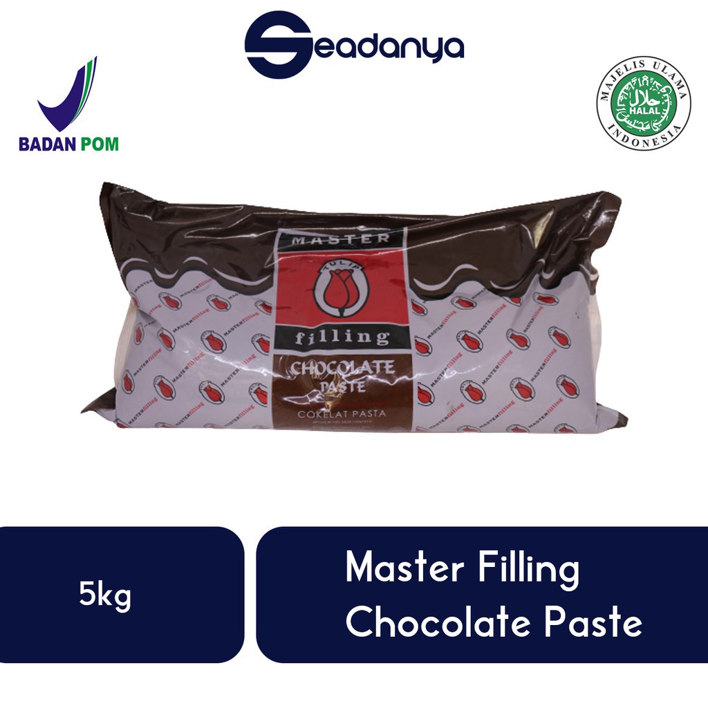 

Master Filling Tulip Chocolate Filling Isian Roti dan Kue rasa Cokelat 5kg -Halal MUI & BPOM