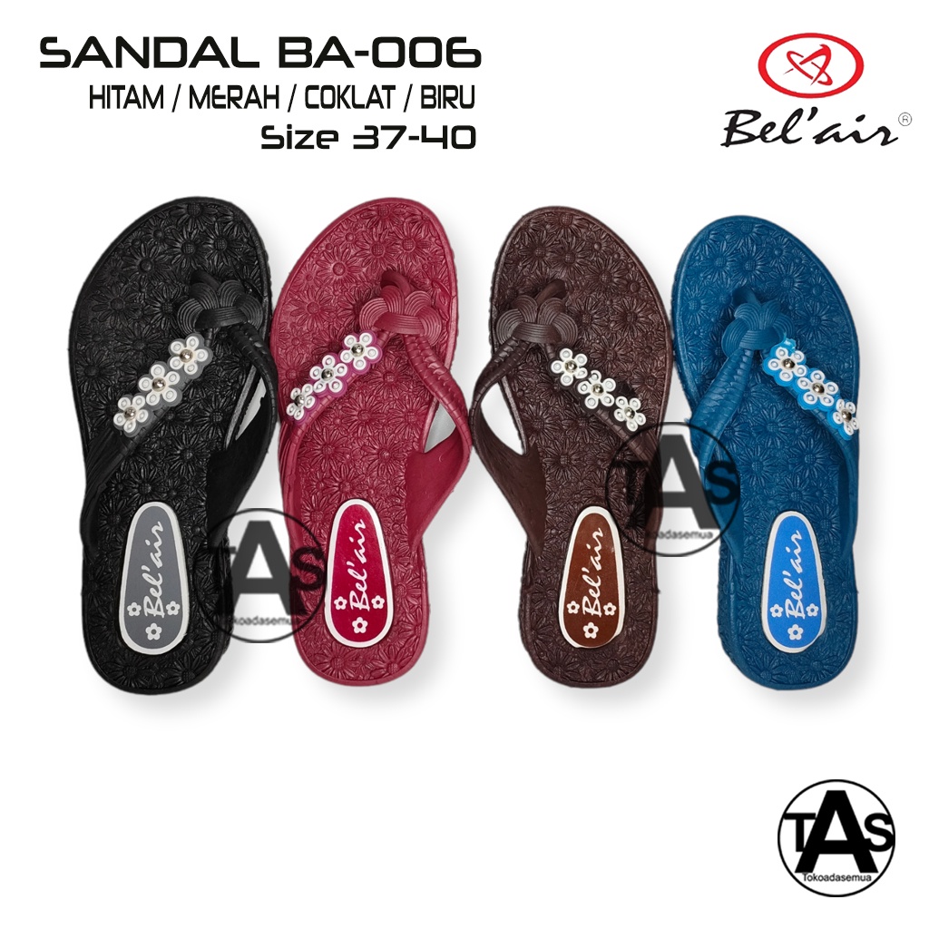 Sandal Japit Wanita merk Bel Air Tipe 006 Size 37-40 / Sandal Flat Wanita