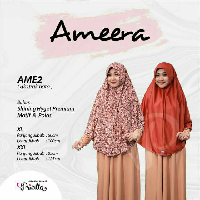 jilbab hijab AMEERA kerudung krudung bergo instan syari bobal Pricilla JBB Rabbani Zoya Elzatta ZM