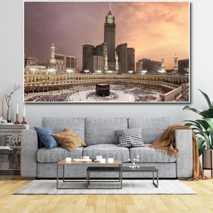 WALL DECOR POSTER GAMBAR KABAH MEKAH MADINAH UKURAN XTRA BESAR XTRA JUMBO BEST SELLER