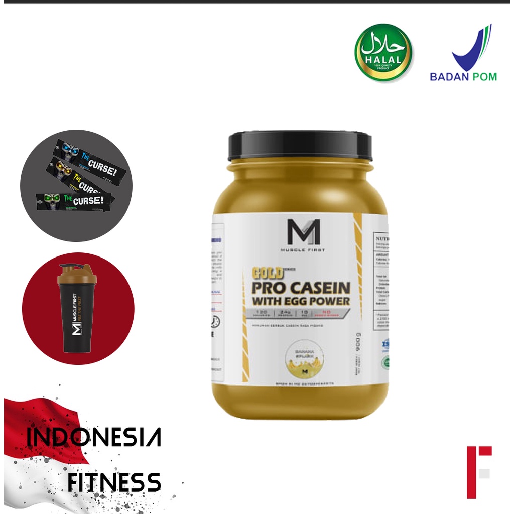 M1 Muscle First Gold Pro Casein 2 Lbs With egg power BPOM