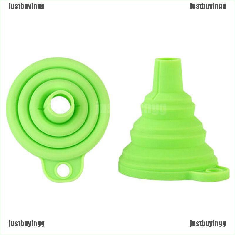 JB✪ silicone gel collapsible practical foldable funnel hopper kitchen tools