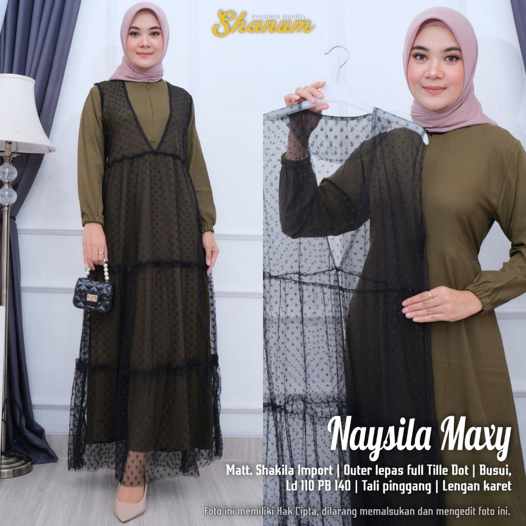 Gamis Terbaru PREMIUM NAYSILA Maxy By Gasa