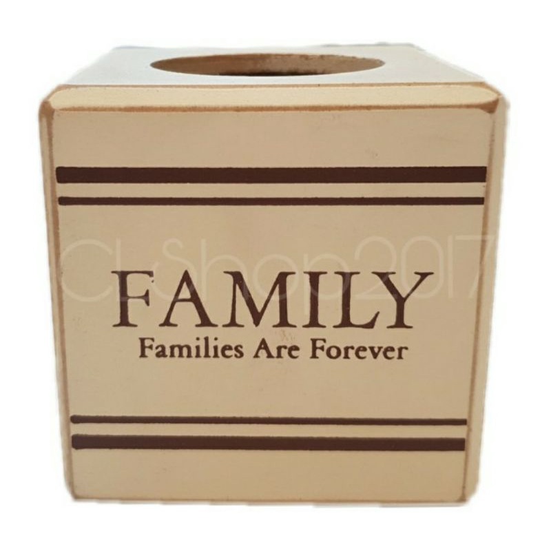 PAJANGAN TEMPAT LILIN FAMILY Families Are Forever 8.5 x 8.5 x 8.5 cm