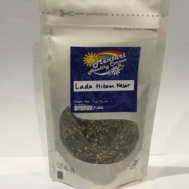 Lada Hitam Giling Kasar 50gr / Black Pepper Crushed 50gr