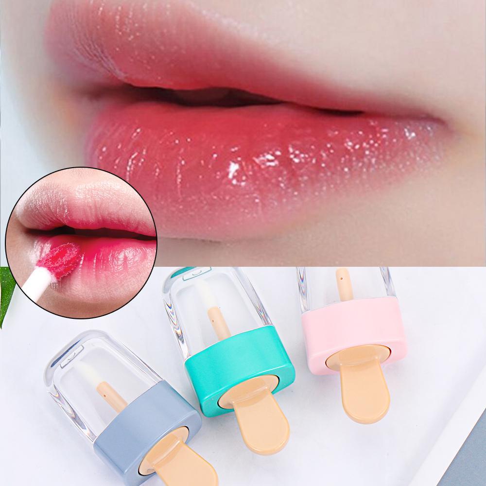 12pcs Botol Sampel Lip Gloss Bentuk Es Krim Untuk Kecantikan