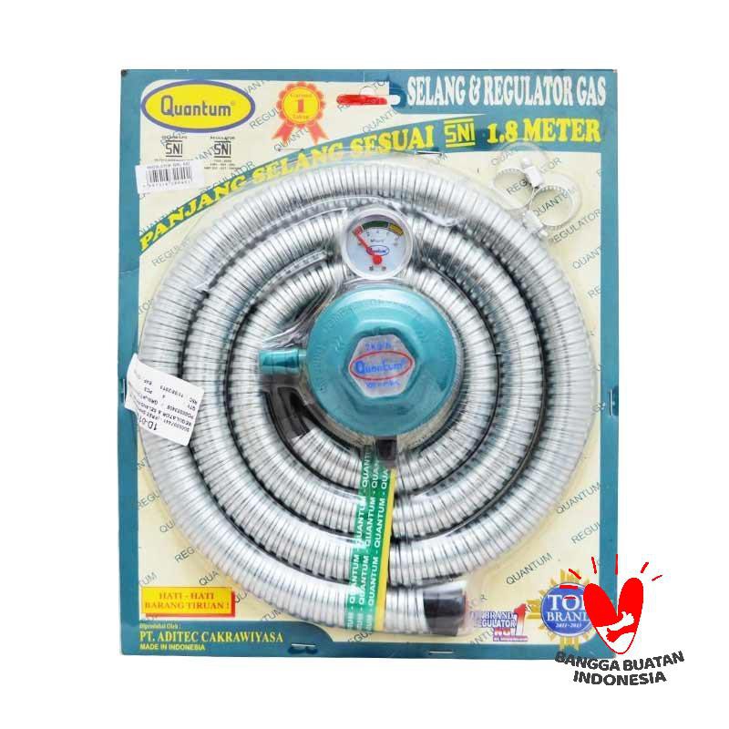 Selang Regulator Gas Quantum + Selang 1.8 Meter