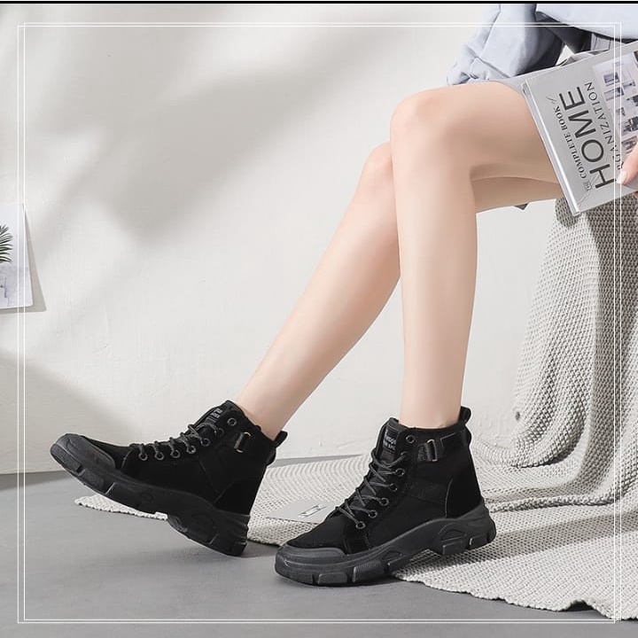 CaniKorea &quot;FREE BOX&quot; Joongki Sepatu Boots Wanita Korea Import Sepatu Casual Wanita 9143