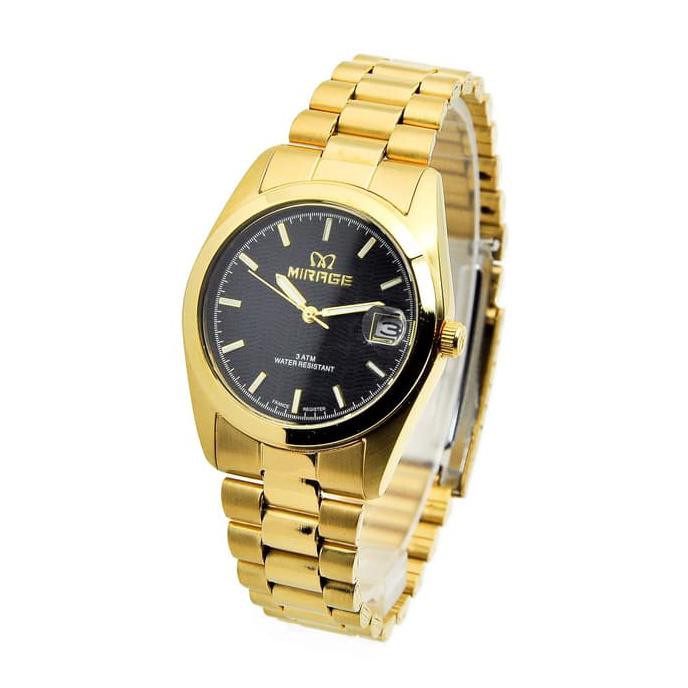Yuk Diorder Kak Premium Gold Jam Tangan Pria Mirage Original Ts195M Gold Terlaris..