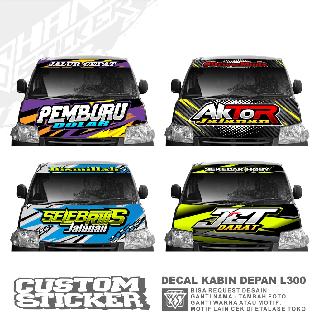 Sticker Grand Max Atau Decal Kabin Depan Grand Max Bisa Request Desain Murah Berkualitas