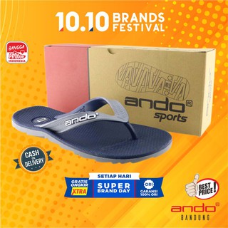 Ando Thunder Navi Abu Sandal Jepit Pria Original  